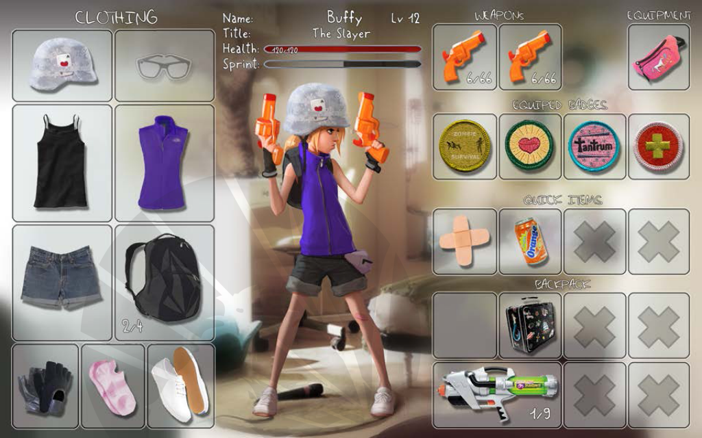 ZPG Selection screen draft, via their kickstarter.