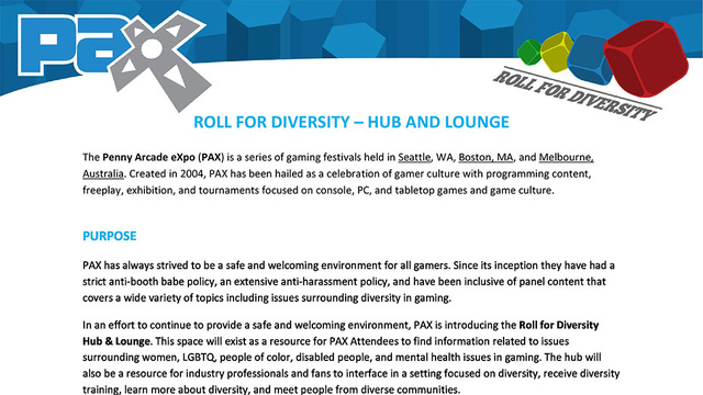 Borrowed from Kotaku article on the same. http://kotaku.com/pax-will-now-have-diversity-lounges-penny-arcade-say-1485455044